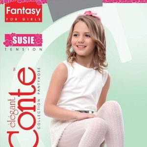 Conte Fantasy Opaque Tights For Girls With Polka Dots - Susie 50 Den